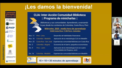 Thumbnail for entry CLIA: Inter-Acción Comunidad-Biblioteca Programa de minicharlas--Abr 28, 2021