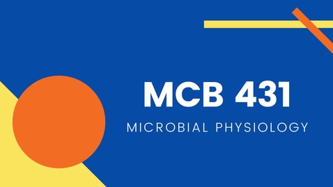 Thumbnail for entry MCB 431 - Microbial Physiology