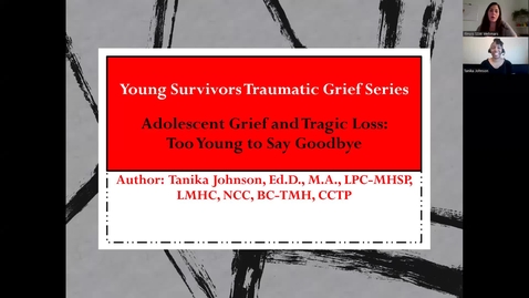Thumbnail for entry Adolescent Grief and Tragic Loss