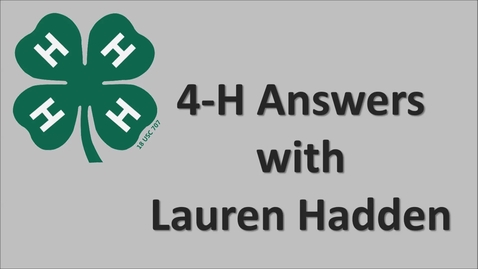 Thumbnail for entry Internship – 4-H Champaign County – Lauren Hadden