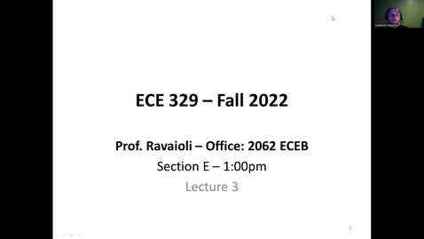 Thumbnail for entry ECE329  Lecture 3 - Fall 2022
