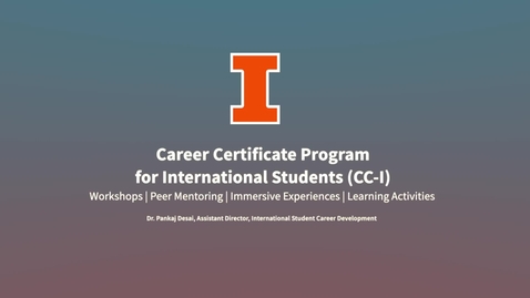 Thumbnail for entry Career Certificate - International Students (CC-I) Program  Promo Video