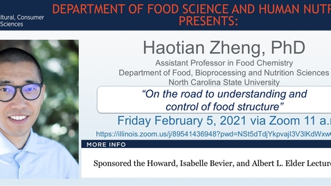 Thumbnail for entry Feb. 5, 2021 FSHN 597 Graduate Seminar- Dr. Haotian Zheng