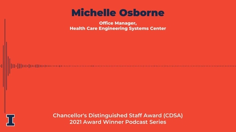 Thumbnail for entry Michelle Osborne - Chancellor's Distinguished Staff Award (CDSA): 2021 Winner