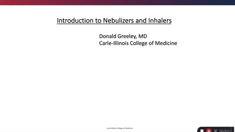 Thumbnail for entry Introduction to Nebulizers and Inhalers