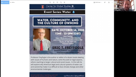Thumbnail for entry Eric T. Freyfogle, &quot;Water, Community, and the Culture of Owning&quot;