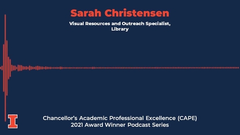 Thumbnail for entry Sarah Christensen - Chancellor's Academic Professional Excellence (CAPE) Award: 2021 Winner