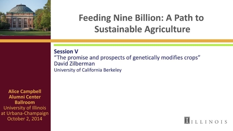 Thumbnail for entry Day 3 - Session V - The promise and prospects of genetically modified crops