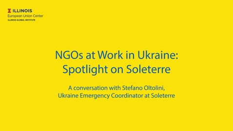 Thumbnail for entry NGOs at Work in Ukraine: Spotlight on Soleterre