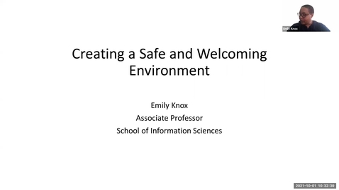 Thumbnail for entry Creating a Safe and Welcoming Environment