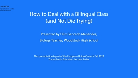 Thumbnail for entry How to Deal with a Bilingual Class (and Not Die Trying)
