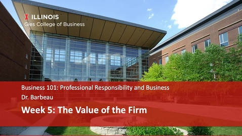 Thumbnail for entry The Value of the Firm