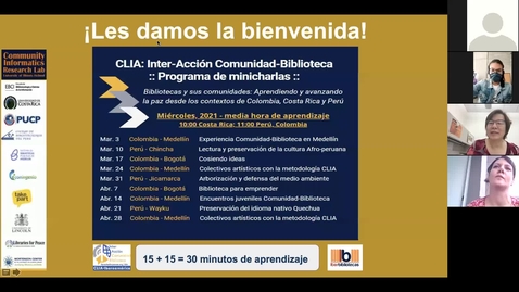 Thumbnail for entry CLIA: Inter-Acción Comunidad-Biblioteca Programa de minicharlas--Mar 3, 2021