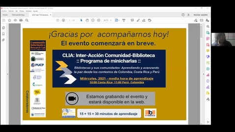 Thumbnail for entry CLIA: Inter-Acción Comunidad-Biblioteca Programa de minicharlas--Abr 7, 2021