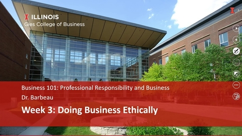 Thumbnail for entry Doing Business Ethically