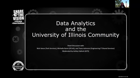 Thumbnail for entry 3A - Data Analytics and the University of Illinois Community - Ashley Hallock, Spring 2020 IT Pro Forum