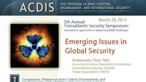 Thumbnail for entry Emerging Issues in Global Security