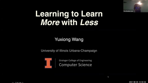 Thumbnail for entry AI Center Summer Seminar Series - Speaker: Yuxiong Wang, PhD, University of Illinois at Urbana-Champaign