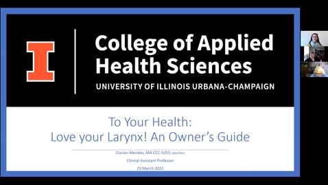 Thumbnail for entry To Your Health!: Love Your Larynx
