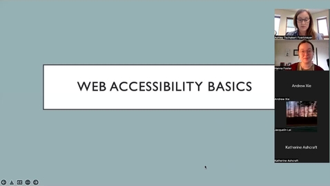 Thumbnail for entry Web Accessibility Workshop