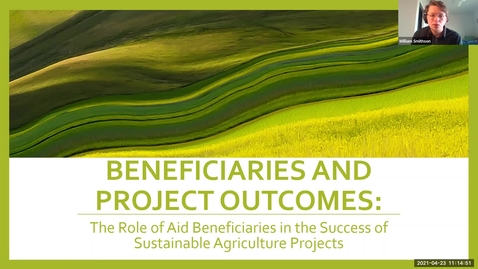 Thumbnail for entry Beneficiaries and Project Outcomes: The Role of Aid Beneficiaries in the Success of Sustainable Agricultural Projects