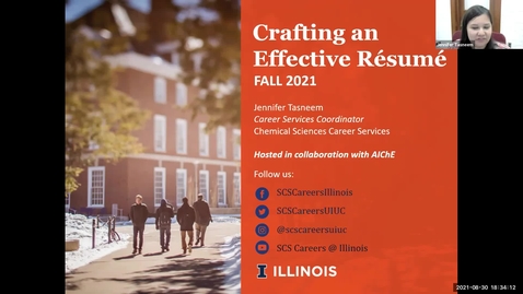 Thumbnail for entry SCS Crafting an Effective Résumé Workshop Fall 2021
