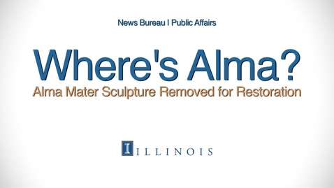 Thumbnail for entry Alma Mater Sculpture Removed for Restoration