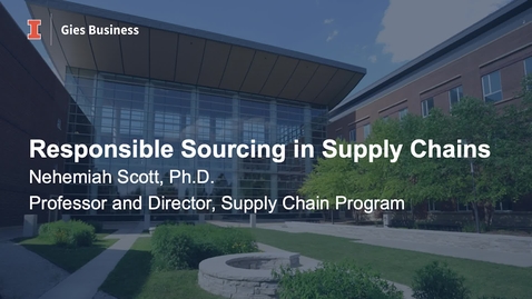 Thumbnail for entry Responsible Sourcing in Supply Chains