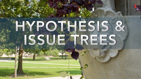 Thumbnail for entry Hypothesis and Issue Trees