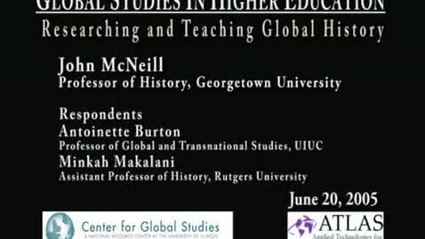 Thumbnail for entry Global Studies in Higher Education: Researching and Teaching Global History