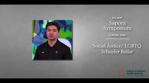 Thumbnail for entry Social Justice LGBTQ Schuylar Bailar