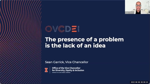 Thumbnail for entry Spring 2022 IT Pro Forum  Keynote: &quot;The Presence of a Problem is the Lack fo an Idea&quot; Sean Garrick