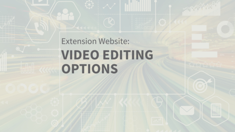 Thumbnail for entry EXT Comms: Video Editing Options using Canva Video Editor Spark