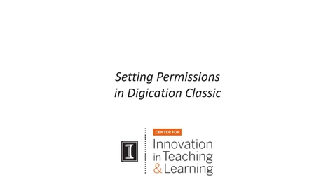 Thumbnail for entry Setting Permissions in Digication Classic