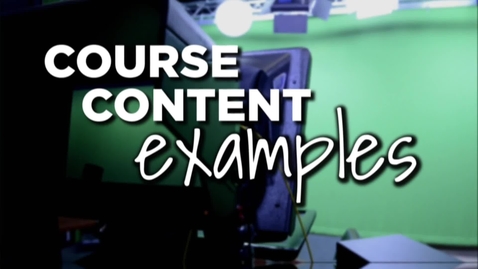 Thumbnail for entry Course Content Examples