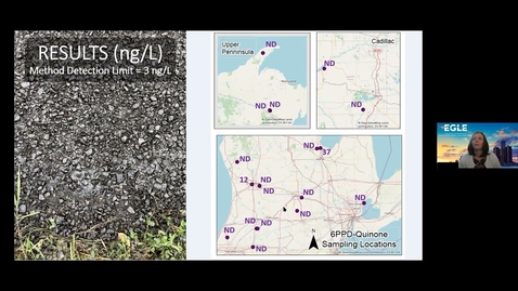 Thumbnail for entry Preliminary investigation of 6PPD-quinone in surface water and standing road water in Michigan