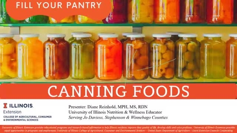 Thumbnail for entry Fill Your Pantry Home Food Preservation: Canning