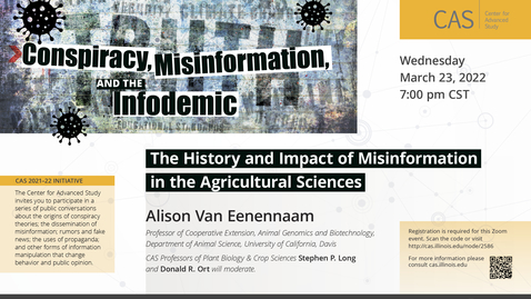 Thumbnail for entry Alison Van Eenennaam, Misinformation in the Agricultural Sciences, March 23, 2022