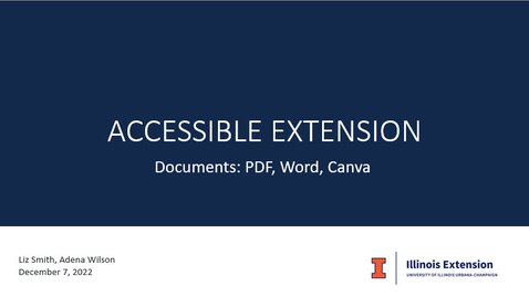 Thumbnail for entry EXT Comms: Creating Accessible PDFs