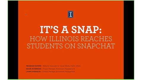 Thumbnail for entry It's a Snap: How Illinois Reaches Students on Snapchat