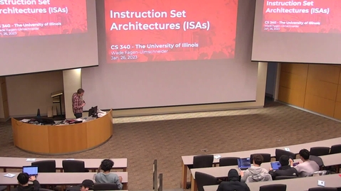 Thumbnail for entry CS 340 - Lecture #4: Instruction Set Architectures (ISAs) (Spring 2023, Wade Fagen-Ulmschneider)