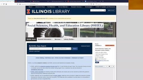 Thumbnail for entry Library Resources for Education:  Databases