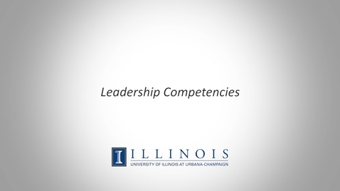 Thumbnail for entry Leadership Competencies