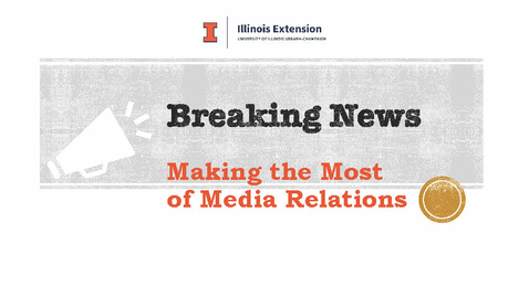 Thumbnail for entry EXT MarCom: Breaking News: Media Relations