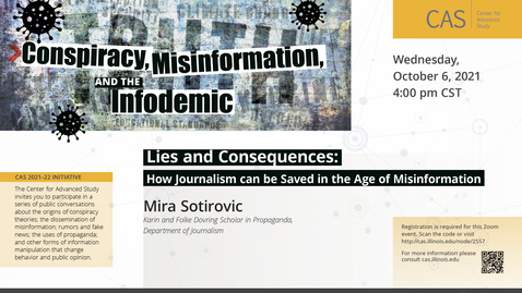 Thumbnail for entry Mira Sotirovic, Lies and Consequences, October 6, 2021