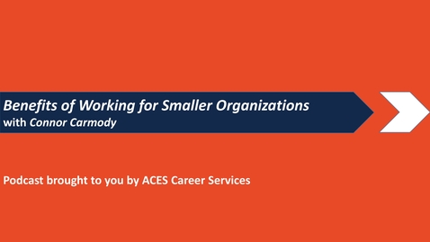 Thumbnail for entry Benefits of Working for Smaller Organizations