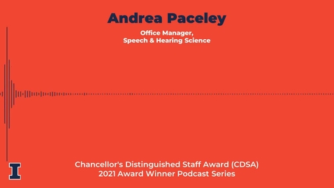 Thumbnail for entry Andrea Paceley - Chancellor's Distinguished Staff Award (CDSA): 2021 Winner