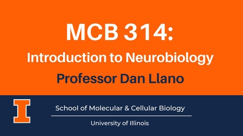 Thumbnail for entry MCB 314: Introduction to Neurobiology (advanced course video)