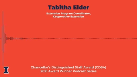 Thumbnail for entry Tabitha Elder - Chancellor's Distinguished Staff Award (CDSA): 2021 Winner