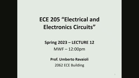 Thumbnail for entry ECE 205 Lecture 12 - Spring 2023